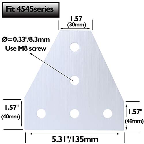 Boeray 20S-T SHAPE KIT-2PCS 2 Pack Aluminum T Shape Joining Plate Bracket Kit thumb #1