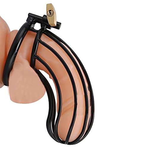 Peniskäfig Metall Keuschheitskäfig Herren Metall Chastity Cage Male Metall Penis Käfig,3 Größen,Edelstahl Cock Cage mit Schloss,SM Bondage Sex Spielzeug ab 18 für Paare Extrem Sex Spiel (M)
