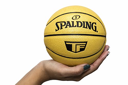 Mini bola Spalding TF colecion&aacute;vel, microfibra, dourada, tamanho 1 - exclusivo Amazon