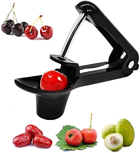 Cherry and Olive Pitter Tool, Portable Olive and Cherry Pitter Remover, Multi-Function Fruit Corer and Pitter Remover, Portable Cherry Pitter kitchen aid with Space-Saving Lock Design