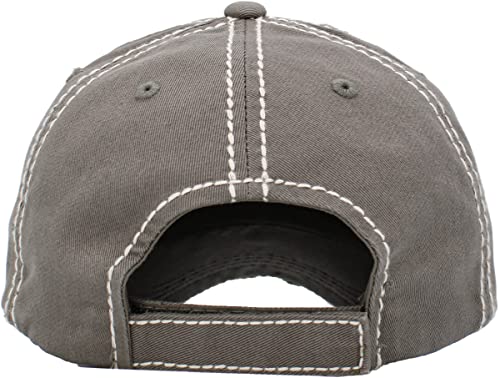 Image of KBETHOS Vintage Washed Distressed Cotton Dad Hat Baseball Cap Adjustable Polo Trucker Unisex Style Headwear