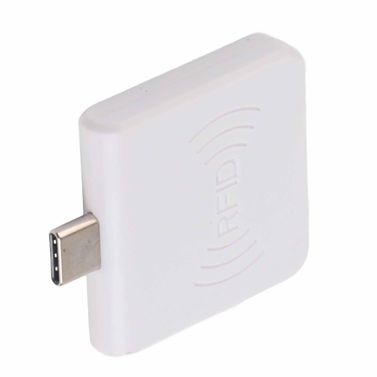 NOn Card Reader ID Mobile Phone Card Reader Type C White - N with Builtin Emits Up to Buzzer Your Transfer Effortlessly (White)