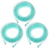 Geiserailie 3 Pack 50ft Oxygen Tube, Green Crush Resistant Oxygen Tubing, Kink Free, Latex Free, High Flow Tube for Breathing Compatible with Most Concentrators and Systems