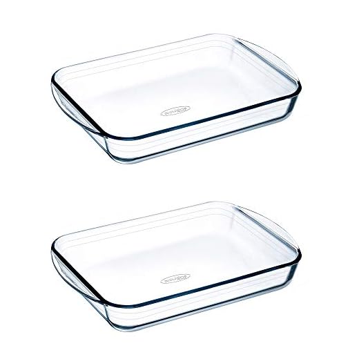 Pyrex O'Cuisine - Horno rectangular de vidrio para cocina (32 x 20 cm, 2,0 L), transparente