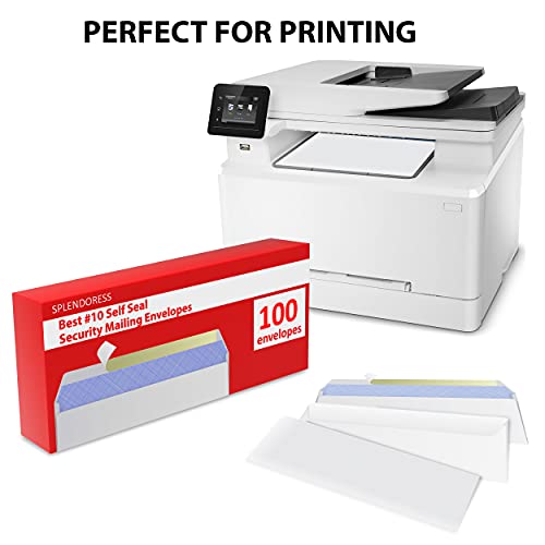 Mailing-Envelopes-Self-Seal-10-Security-White-Letter-Businesses-Envelopes-100-Peel-and-Seal-Tinted-Windowless-10-Envelope-Printer-Friendly-Self-Stick-Bulk-Envelops