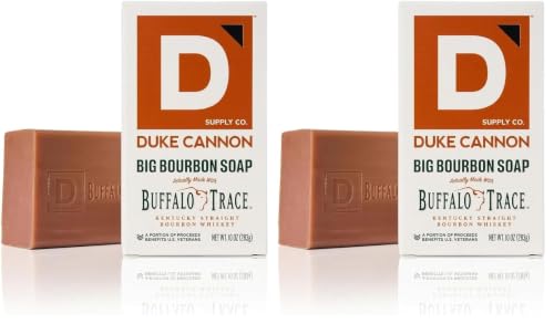 Image of Duke Cannon Supply Co. Extra Large Bar Soap - Men's Natural Bar Soap With A Masculine Scent - Big American Bourbon USA-Made Soap - All Skin Types - Hydrating Big Brick of Soap - Bourbon,10 oz