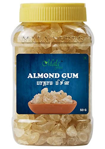 MALA Almond Gum / Badam Pisin- 50 GMS/ Gond Katira Pure Organic - 50 Gms (Edible Gum)