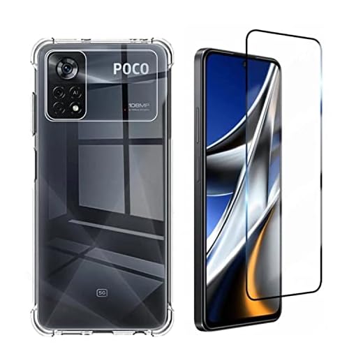 Capa Anti Impacto e Película De Vidro 3D 9D Compatível Para Xiaomi Pocophone Poco X4 PRO 5G
