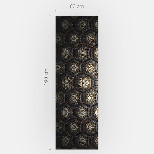 Tapis magnétique 60x190 cm rectangulaire à motif hexagonal