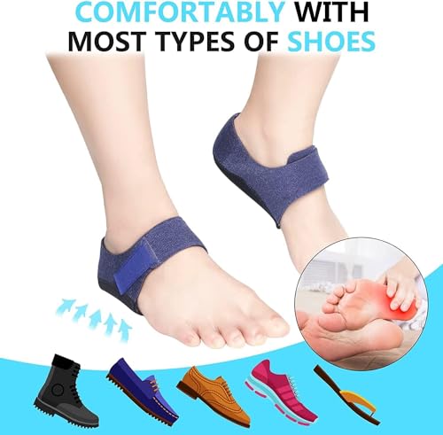 Image of Gel Heel cups Silicon Heel Pad for Heel Ankle Pain, Heel Spur Shoe Support Pad for Men and Women Shock Cushion Pad for Heels Cushion Heel Blue (GEL PAD BLUE PAIR)