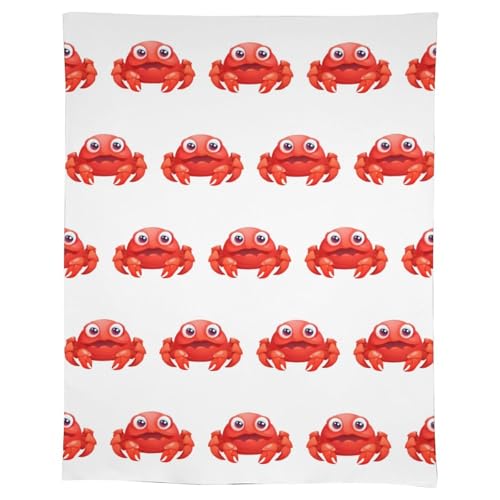 Nappe en lin de style rustique supérieur avec motif crabe brodé
