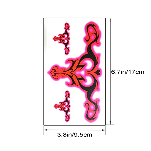 Maripabon Sexy Temporary Tattoos For Women 20 Sheets Large Black Red Navel Tattoo Stickers Stomach Waist Butt Lower Back Naughty Tattoos For Ladies Girls #TOP4