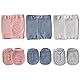 Simoda Baby Krabbeln 3 Paar Baby Knieschoner und 3 Paar Baby Socken,Anti Rutsch Krabbelhilfe mit Gummipunkte Krabbelschoner Stulpen Knieschützer für Kleinkinder 1-3 Jahren