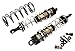 C31547BLACK Alloy Machined HD Big Bore Shocks (2) 122mm for 1/8 Scale Off-Road