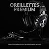 logitech g pro x casque gaming over ear avec micro blue vo!ce, dts headphone:x 7.1, transducteurs pro g 50mm, son surround 7.1 pour gaming esport, pc/ps/xbox/nintendo switch noir