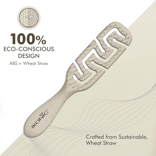 Image of IKONIC Me Small Vent Hair Brush IKM-2121 Eco-Conscious, Travel-Friendly Design, Anti-Static Ionic Bristles, Smooth Detangling, Quick-Dry Vent Technology, for All Hair Types, Wet & Dry Use - Sand Beige