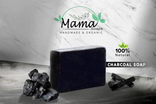 Image of Luxury Soap - Handmade Organic Ayurvedic Bath Bar with Pure Essential Oils for Glowing Skin | Sulfate-Free | For Men & Women (Pack of 3) (3, Charcoal)