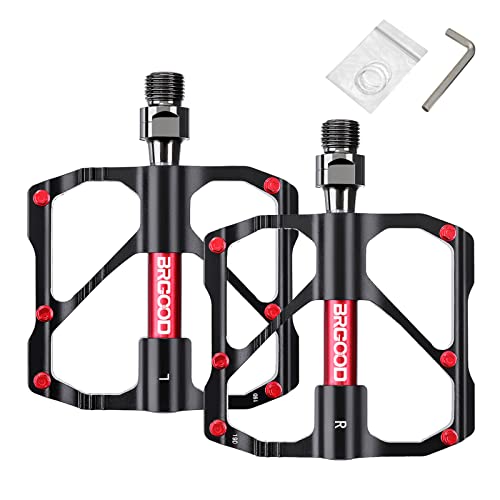 MTB Pedale 9/16" Aluminium - Rutschfeste Flat Pedale Mit 14 Spikes Für Mountainbike & E-Bike