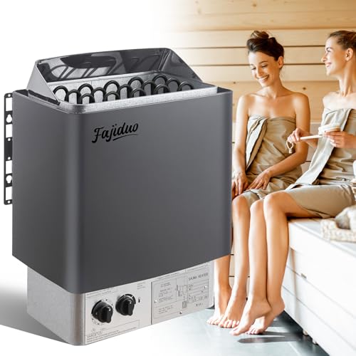 Comparison: Best 8Kw Stove 5 Fajiduo Sauna Heater, 8KW 110V Electric Sauna Stove with Bracket, Adjustable Temp & 3H Timer Dry Sauna Heater for Max 424 Cu.ft Saunas Rooms, Home Sauna, Commercial
