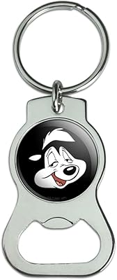 GRAPHICS & MORE Looney Tunes Pepe Face Keychain with Bottle Cap Opener