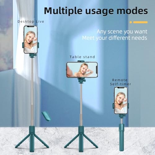 Image of Bluetooth Selfie Stick with Wireless Remote & Tripod Stand | 3-in-1 Extendable Selfie Stick Tripod for iPhone, Samsung, OnePlus, Vivo, Oppo & All Smartphones