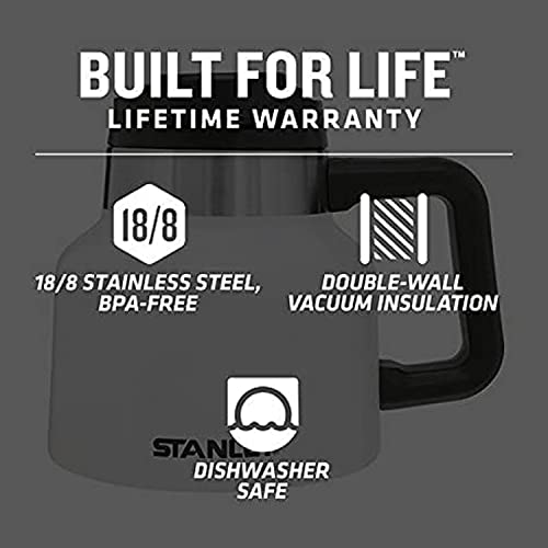 Stanley 10-02873-037 The Tough-To-Tip Admiral's Mug Hammertone Green 20Oz / .59L #TOP3