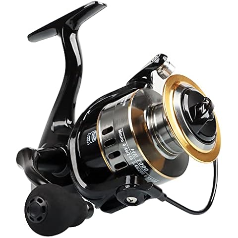 HPLIFE Spinning Reel, Saltwater Fishing Tackle Thread Slip Prevention Max Drag 35KG 12BB Left Right Exchange Handle 5.2: 1 Lightweight for Long-Distance Casting Freshwater/Sea Fishing Cover