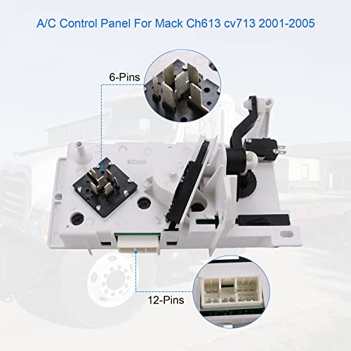 BUSIDN A/C Control Panel Climate Control Module Replacement for Mack Ch613 cv713 2001-2005 Replaces # 11-1225 7787-880011 1000149542 3899002 850-7450