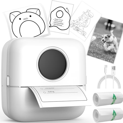 Mini etichettatrice etichette adesive, Bluetooth Stampante Adesivi, sticker printer per