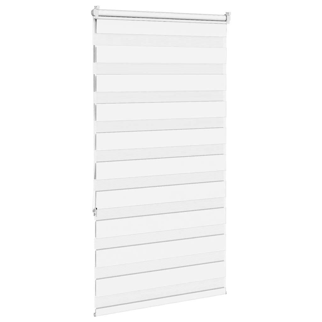 Doppelrollo Weiß 75x150 cm Polyester, Sichtschutz und Sonnenschutz, blickdichtes Jalousie Rollo mit Klemmfix ohne Bohren, Verdunkelung für Schlafzimmer Wohnzimmer Büro