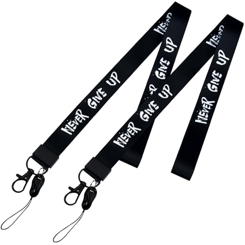 DIKEBAO 2 Pcs Colgante Llaves Cuello Cuerda Llaves Cuello Negro Cordón Cuello Tarjeta Colgantes para Tarjetas...