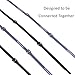 Trilancer Reusable Cable Straps Wire Ties, Pack of 50 Adjustable Cord Fastener Cable Organizer, 8 Inches (Black)