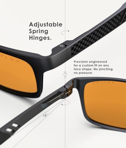 Image of ANYLUV Blue Light Blocking Glasses Men Computer Gaming Glasses Lightweight Al-Mg Metal Anti Eyestrain Eye Protection