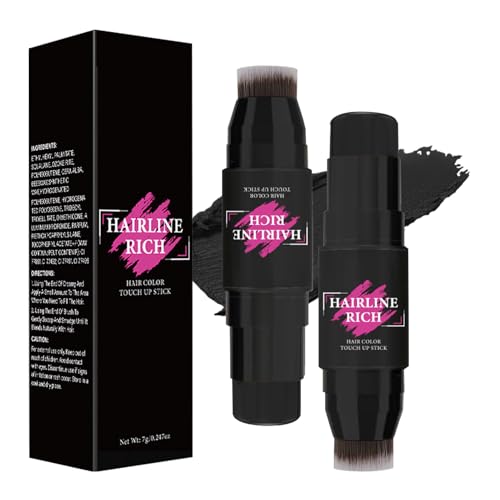 Hair Color Sticks for Gray Hair Coverage – Waterproof Natural Contour Stick | Long-Lasting Cream for Fine Hairs, Unisex, Root and Bald Spot Coverage, Daily Use & Travel
