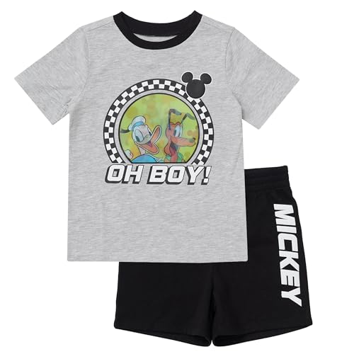 Image of Disney Mickey Mouse Lenticular Outfit for Boys, Toddler and Little Kids Clothes, T-Shirt and Shorts Set