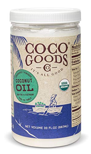 CocoGoodsCo Organic Unrefined Virgin Coconut Oil