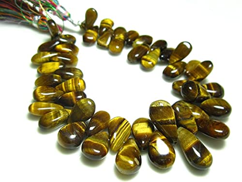 Perles oeil de tigre briolettes lisses contre le manque d'inspiration en création de bijoux