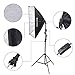 MOUNTDOG Photography Studio Softbox Lighting Kit Continuous Lighting System Photo with 3pcs E27 95W Bulbs Arm Holder Photo Video Soft Box Lighting Set for YouTube Filming Portrait Shooting