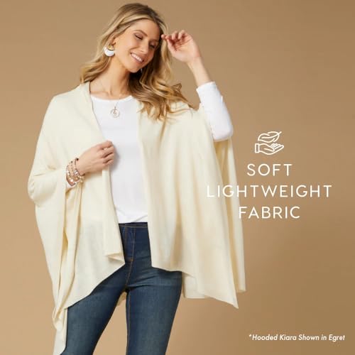 Coco + Carmen Kiara Shawl Wraps for Women in Egret - Lightweight Pashmina Shawls and Wraps, 48" x 25.5" Pashmina Scarf for Women Sizes 0-143
