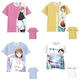 [QXEHTS] アオのハコ グッズ Tシャツ 痛服 鹿野千夏 猪股大喜 グッズ 蝶野雛 笠原匡 同人 痛服 半袖 夏服 ティーシャツ 応援服 インナーシャツ 柔らかい 快適 男女兼用 プレゼント (L,03) [並行輸入品]