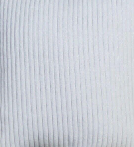 Seechoo Corduroy Cushion Covers, Set of 2, 45 x 45 cm, Striped, with Invisible Zipper, 18 x 18 Inch (White) - Image 3