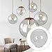 MYCENSE Transparent Acrylic Lamp Globe Shade with Standard Fitter Neck Versatile for Wall Lights Sturdy Repair Parts Replacement, Diameter 15cm