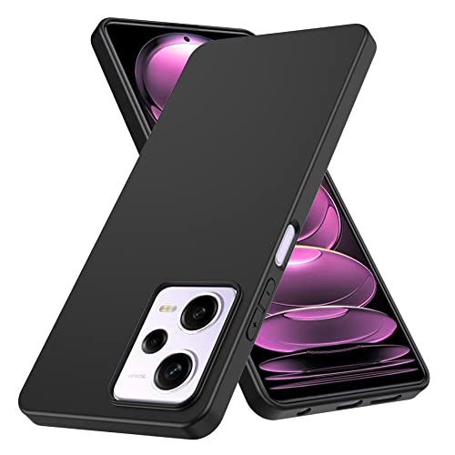 Anoowkoa Funda para Xiaomi Redmi Note 12 Pro 4G/5G/Poco X5 Pro 5G Case Cover Carcasa Protectora la Cámara Antigolpes Negro con Cojín Esquina Parachoques,Flexible Suave TPU Silicona Caso Delgada