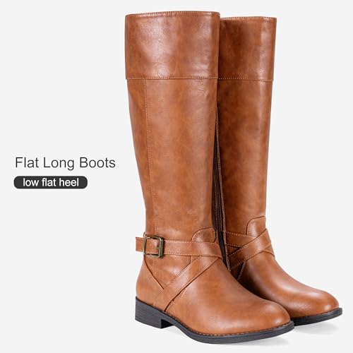 Image of Vepose Women's 949 Knee High Boots,Tall Riding Boots Low Heel with Wide Calf and Wide Widths
