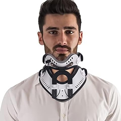 Orthomen Neck Brace, Adjustable Cervical Collar Orthosis Neck Brace Immobilizing Wraps Aligns and Stabilizes Vertebrae, Relieves Pain and Pressure in Spine (One Size) Cover