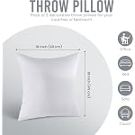 Utopia Bedding Relleno Cojín 45×45 cm Pack de 2 para Cojines Cama Sofá