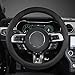 West Llama Car Steering Wheel Cover for Ford Escape,Explorer,Fusion,Focus,Bronco,Transit,Edge(Black- Standard Size)