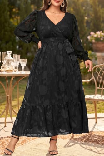 Image of Pinup Fashion Plus Size Wedding Guest Formal Cocktail A Line Long Dress