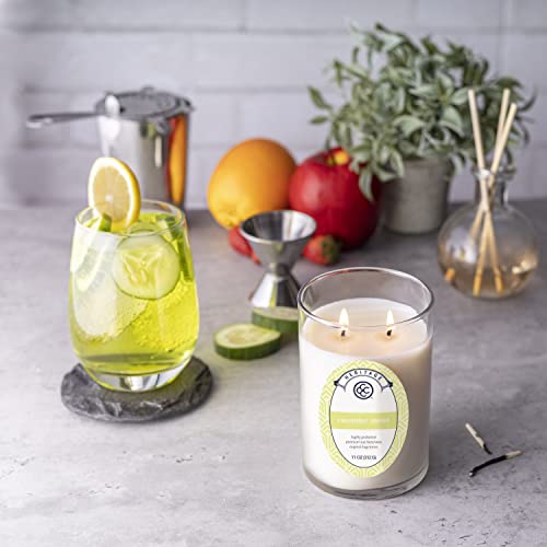 Colonial Candle Cucumber Melon Scented Jar Candle, Heritage Collection, 2 Wick, 11 Oz - Up To 80 Hours Burn #TOP4