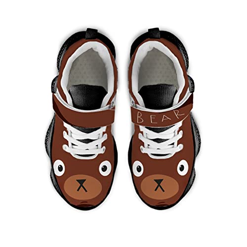 Boys Running Sneakers Girls Animal Face Painted Shoes Child Buckle Casual Daily Shoes